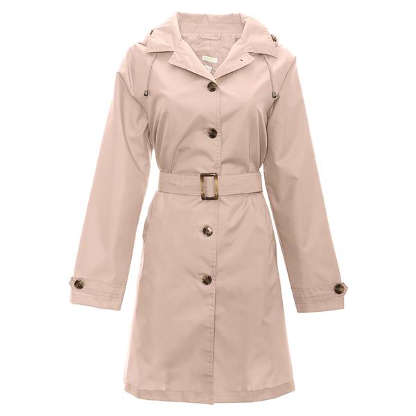 Womens Capelli Solid Trench Raincoat alternate view