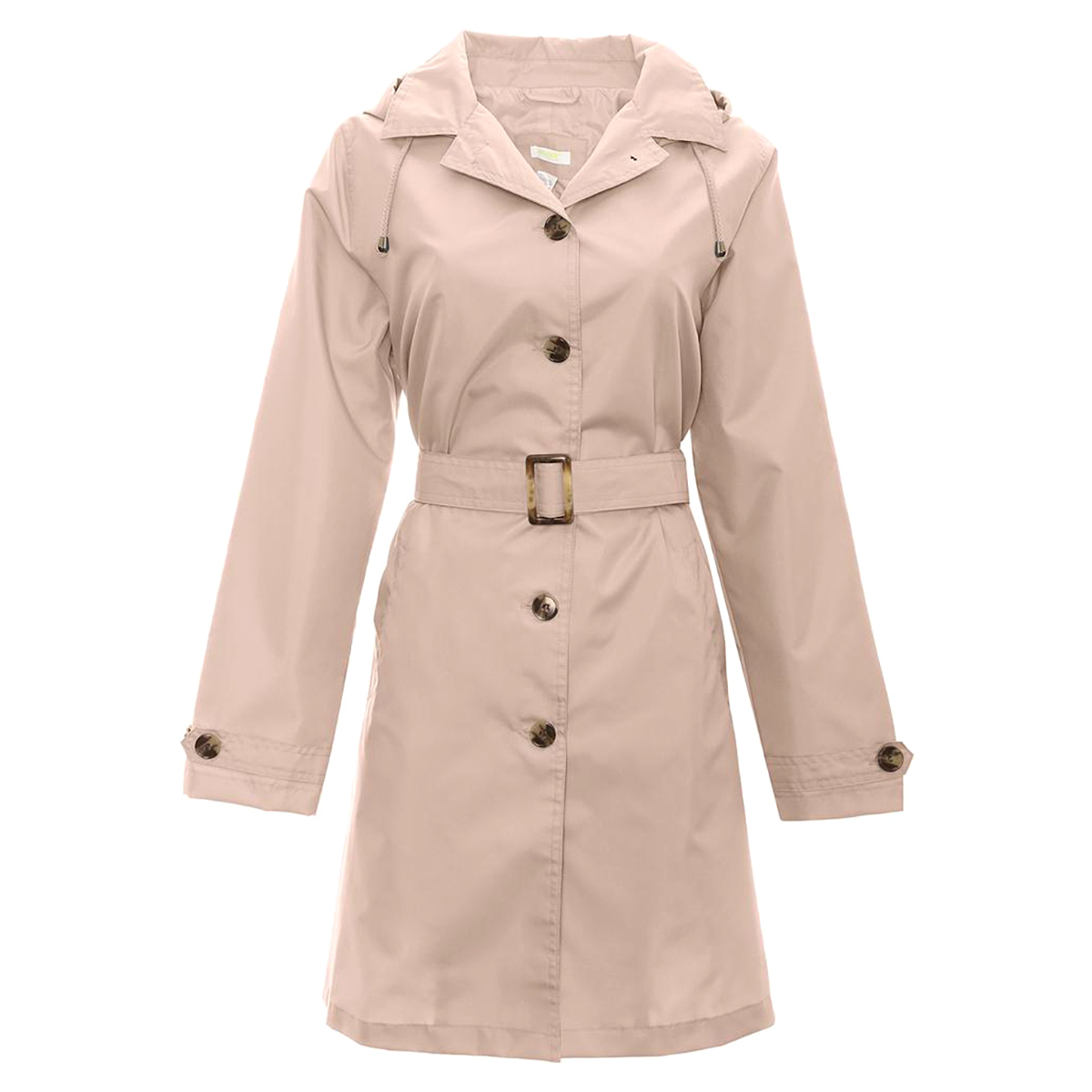 Womens Capelli Solid Trench Raincoat