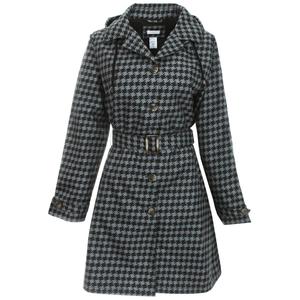 Womens Capelli New York Houndstooth Trench Raincoat alternate view