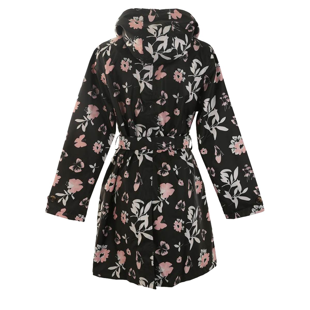 Womens Capelli New York Butterfly Floral Trench Coat