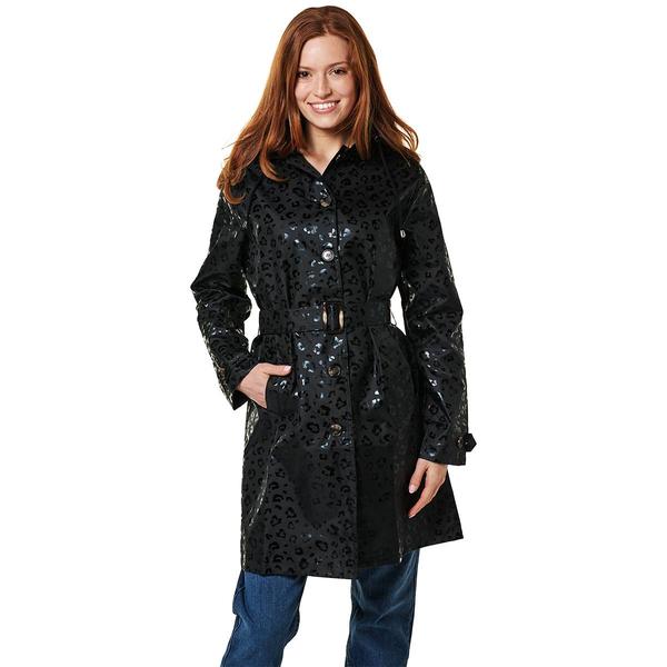 Womens Capelli New York Leopard Mid Length Trench Raincoat alternate view