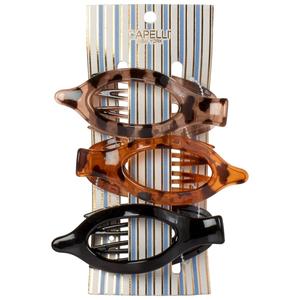 Womens Capelli New York 3pk. Oval Shovel Claw Clips alternate view