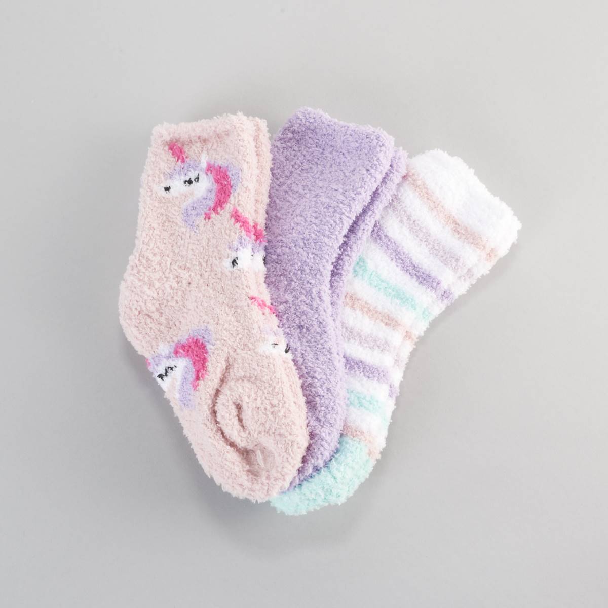 Girls Capelli(R) New York 3pk. Unicorn Slipper Socks