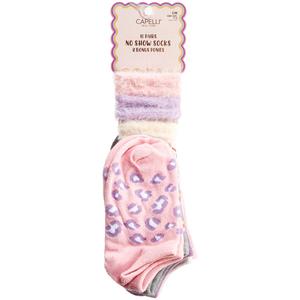 Girls Capelli(R) New York 10pk. Leopard/Mixed No Show Socks/Ponies