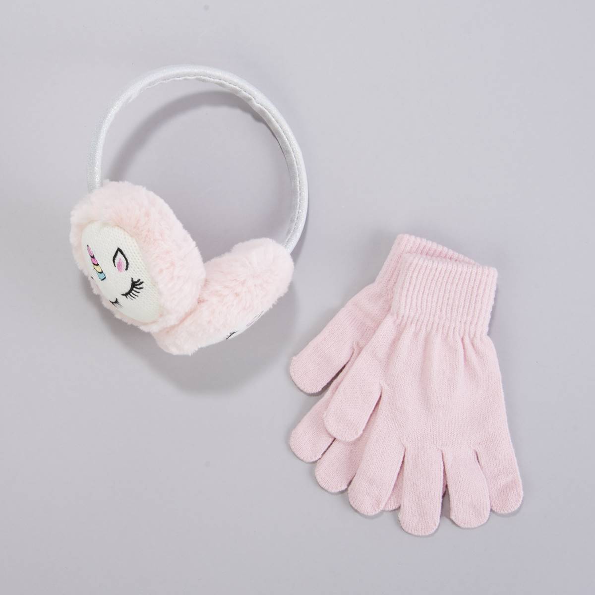 Girls Capelli(R) New York Unicorn Earmuff & Gloves Set