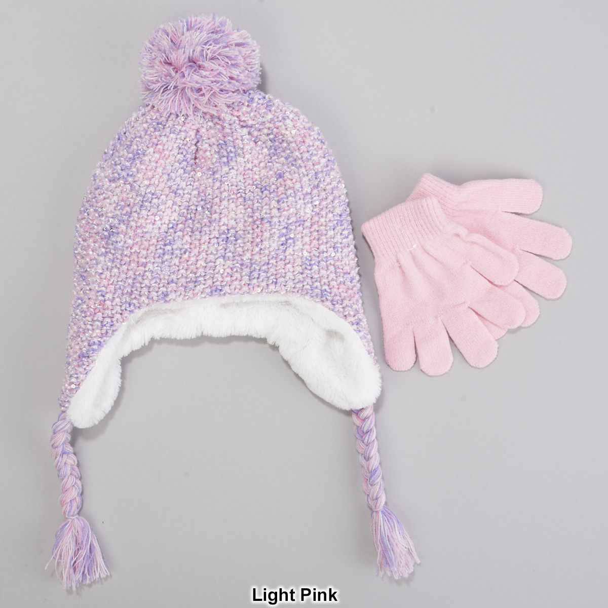 Girls Capelli(R) New York Space Dye Earflap Hat & Gloves Set