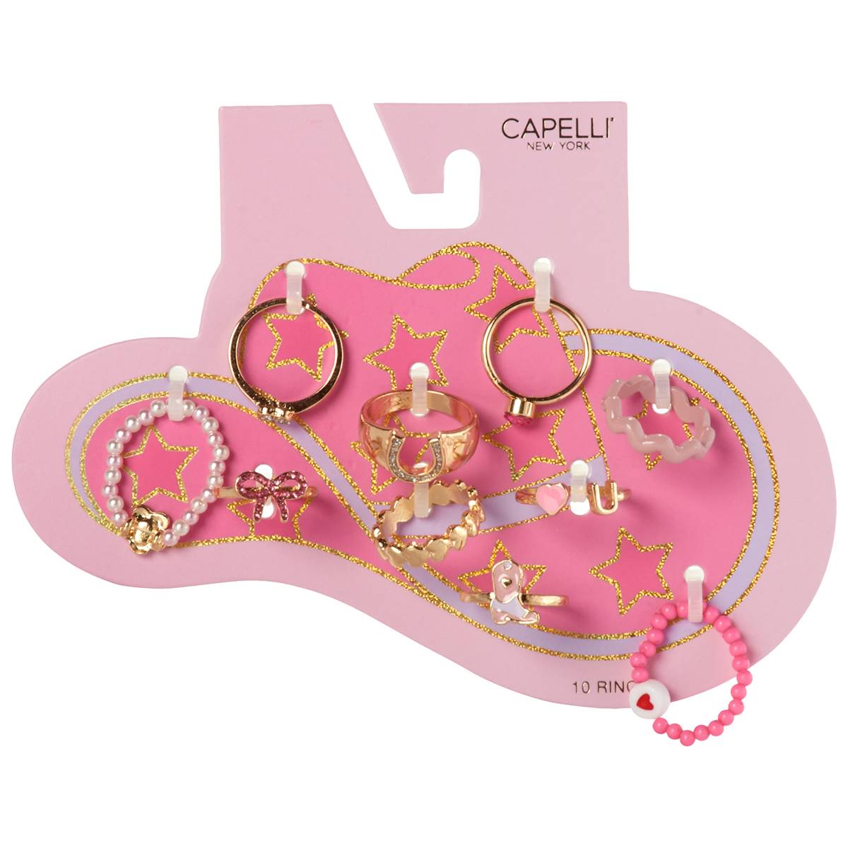 Girls Capelli(R) New York 10pc. Western Ring Set