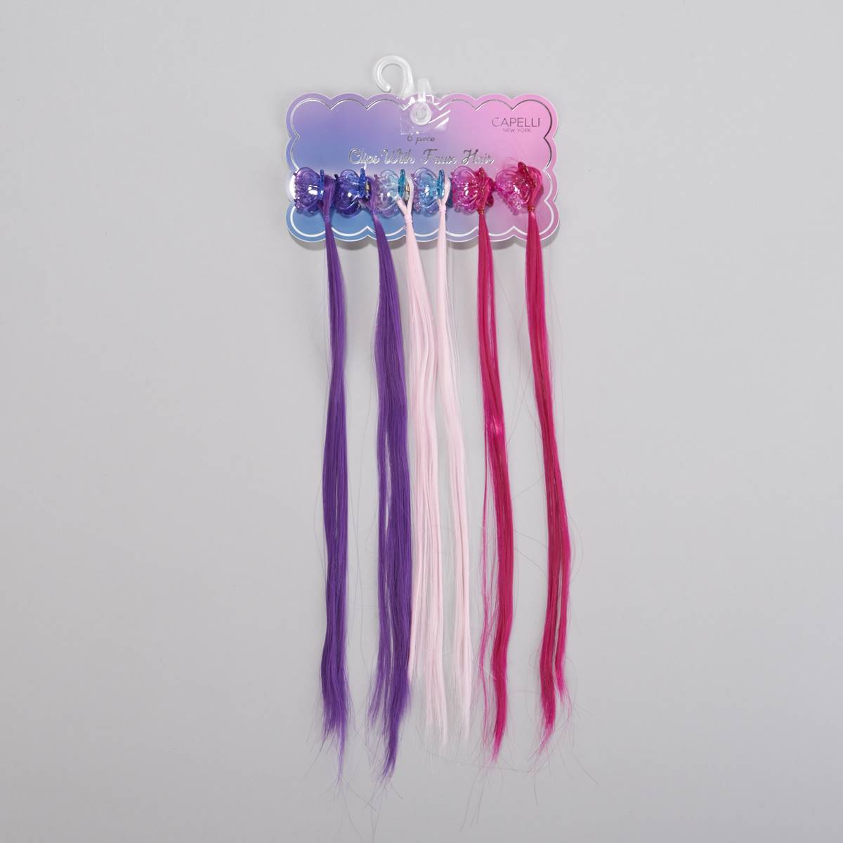 Girls Capelli(R) New York 6pc. Faux Hair Butterfly Ombre Claw Clips