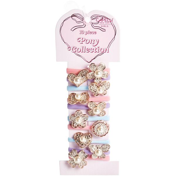 Girls Capelli(R) New York 10pc. Pony Collection w/ Embellishments alternate view