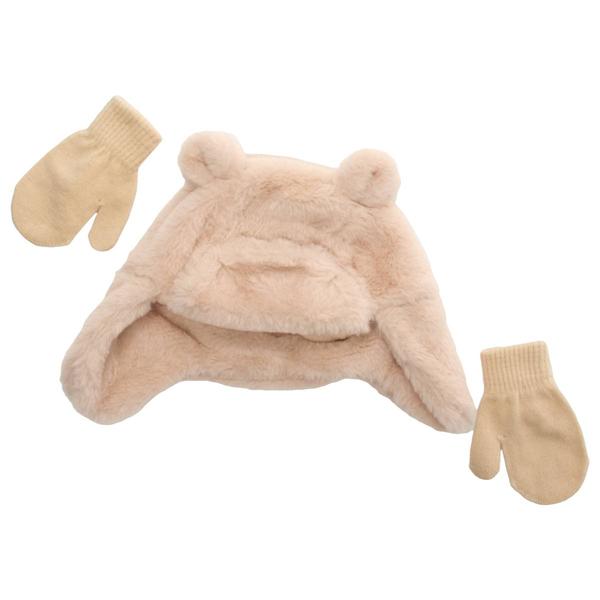 Baby Boy (12-24M) Capelli New York Bear Trapper Hat & Mittens Set