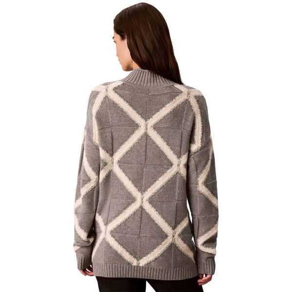 Womens Calvin Klein Long Sleeve Diamond Cashmere Sweater alternate view