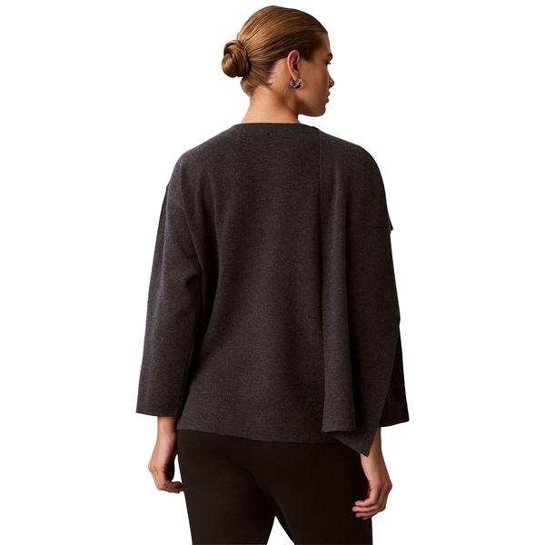 Womens Calvin Klein Long Sleeve Asymmetrical Drape Sweater alternate view