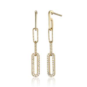 Forever Facets 18kt. Gold Over Sterling Post Dangle Earrings