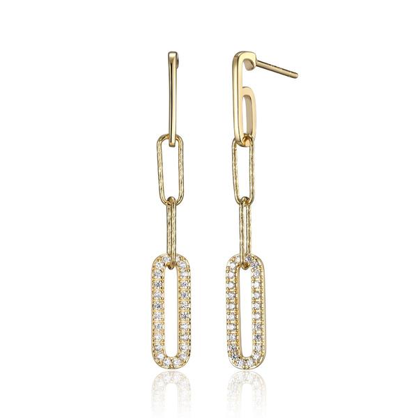 Forever Facets 18kt. Gold Over Sterling Post Dangle Earrings