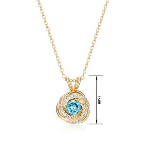 Forever Facets 18kt. Gold Topaz Love Knot Necklace