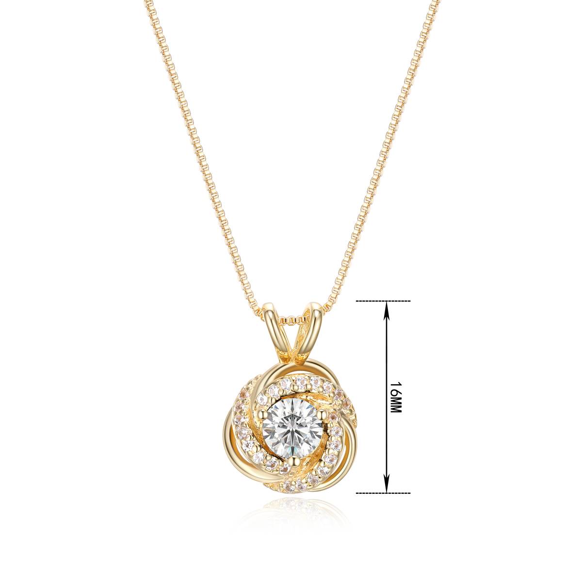 Forever Facets 18kt. Gold White Sapphire Necklace