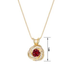 Forever Facets(R) 18kt. Gold Ruby Love Knot Pendant Necklace alternate view