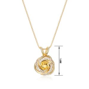 Forever Facets 18kt. Gold Citrine Love Knot Necklace alternate view