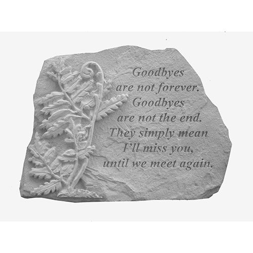 Kay Berry Botanical Goodbyes Garden Accent Stone