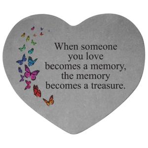 Someone You Love w/ Butterflies Heart Memorial Stone