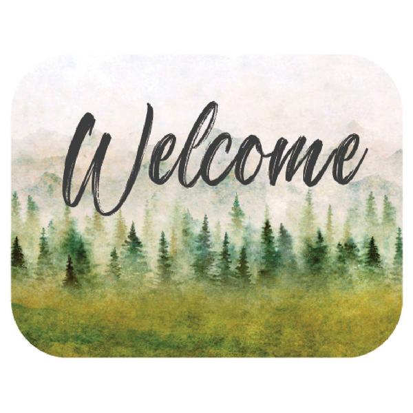 Welcome w/ Forest Background Rectangle Garden Stone