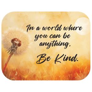 Be Kind w/ Orange Background Rectangle Garden Stone