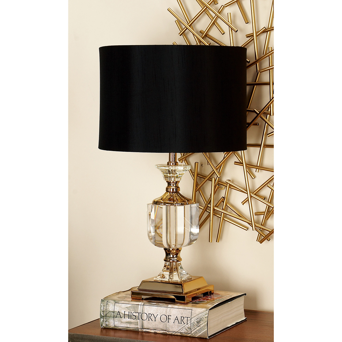 9th & Pike(R) Gold Crystal Glam Table Lamp