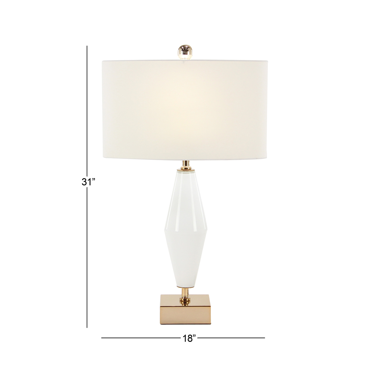 9th & Pike(R) Gold Glass Transitional Table Lamp