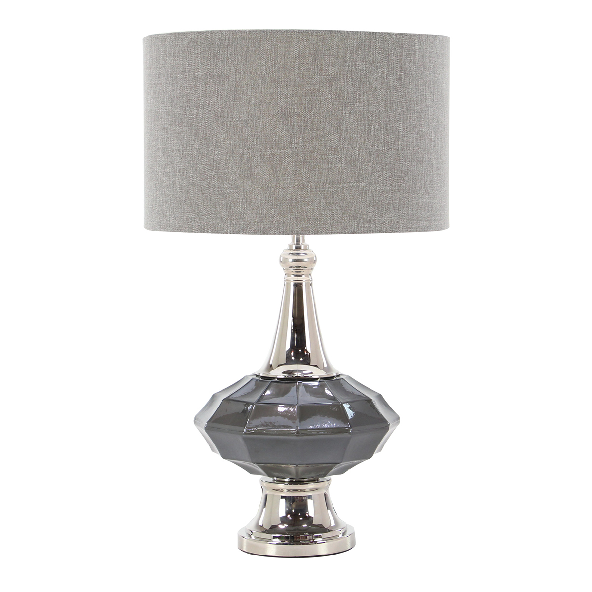 9th & Pike(R) Silver Glass Traditional Table Lamp