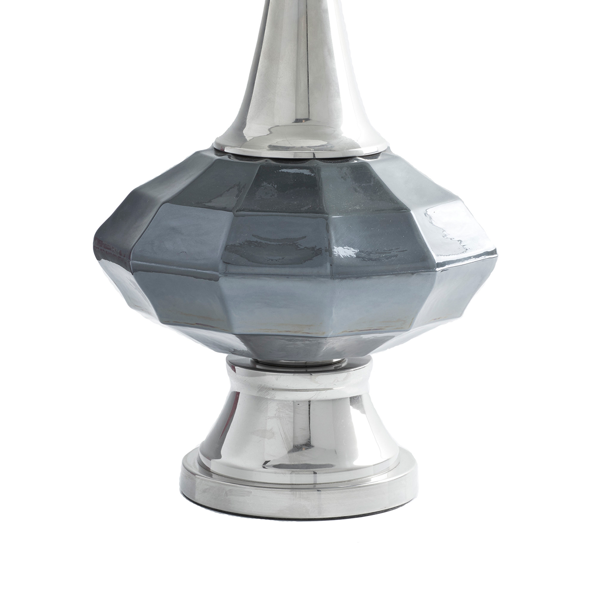 9th & Pike(R) Silver Glass Traditional Table Lamp