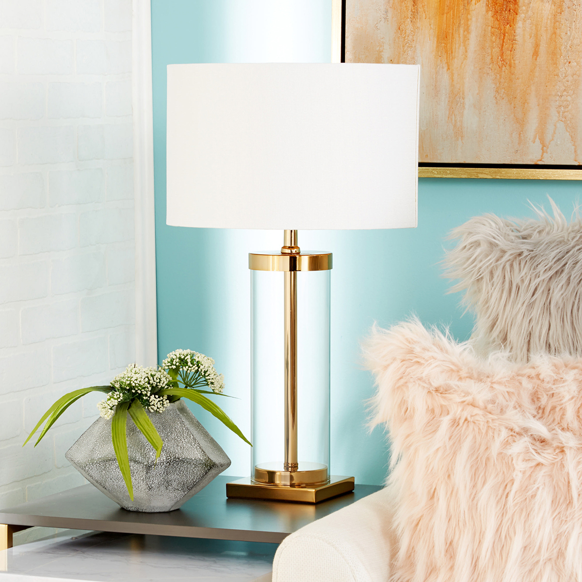 9th & Pike(R)  Cosmo Living Gold Transitional Table Lamp