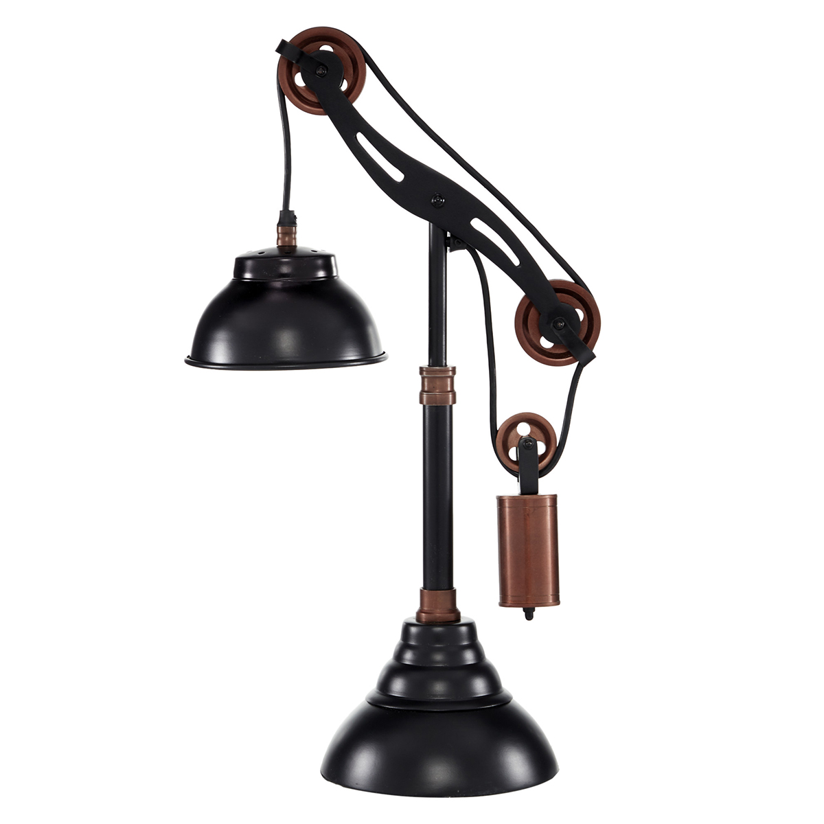 9th & Pike(R) Black Industrial Table Lamp