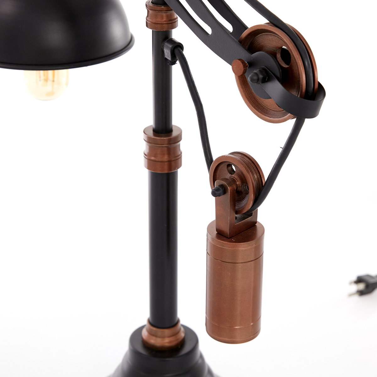 9th & Pike(R) Black Industrial Table Lamp