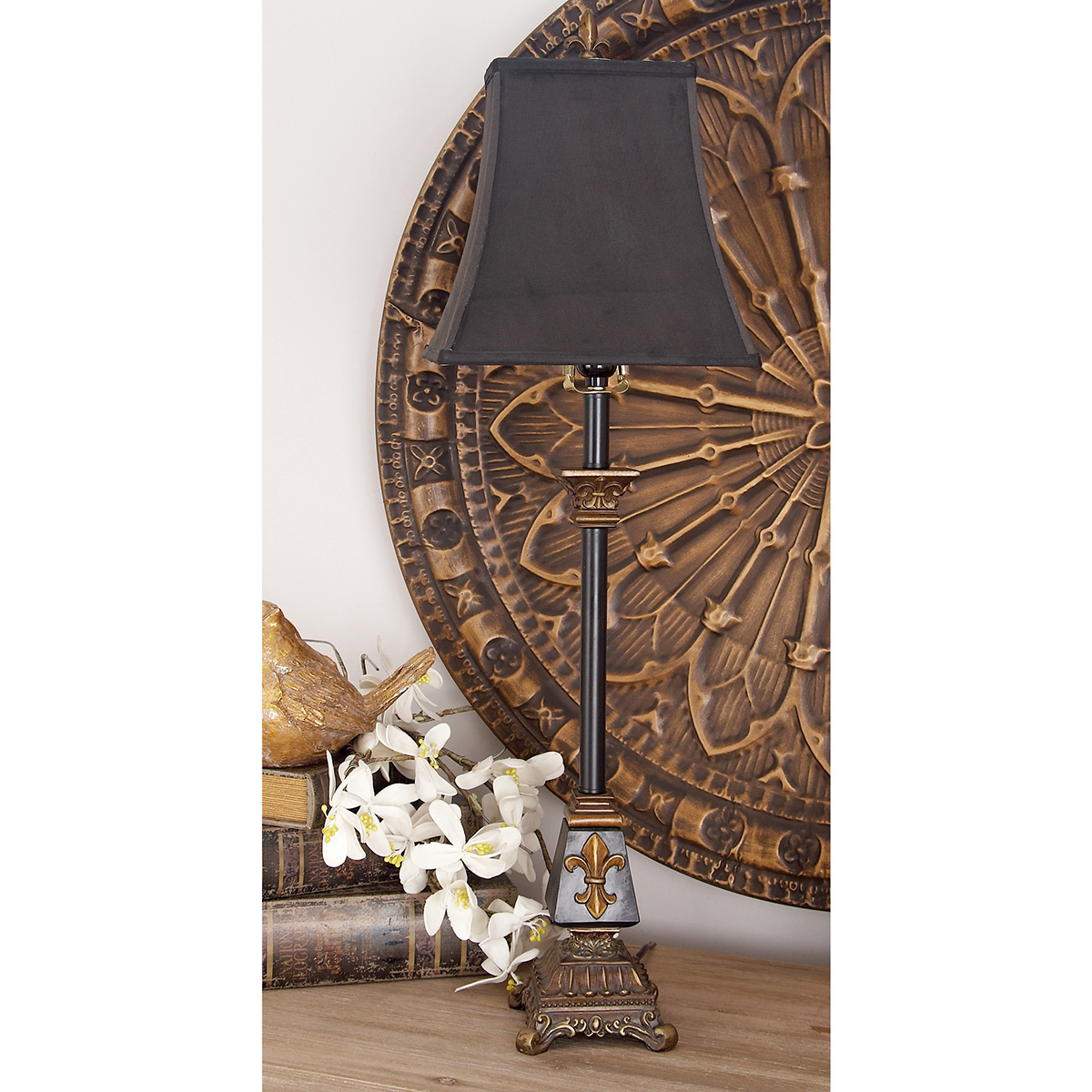 9th & Pike(R) Dark Brown Tuscan Table Buffet Lamp