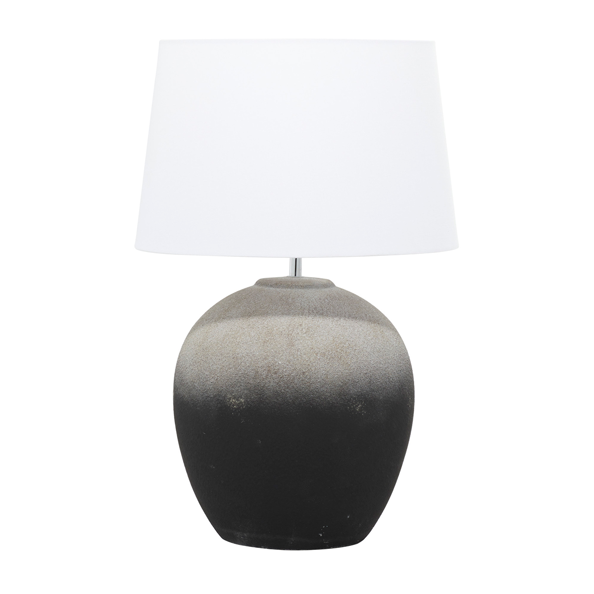 9th & Pike(R) Black Round Ceramic Transitional Table Lamp