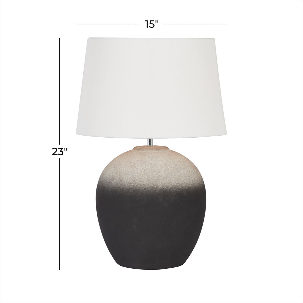 9th & Pike(R) Black Round Ceramic Transitional Table Lamp