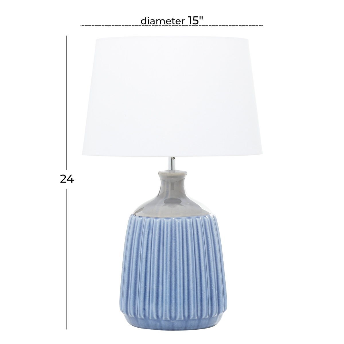 9th & Pike(R) Blue Ceramic Transitional Table Lamp