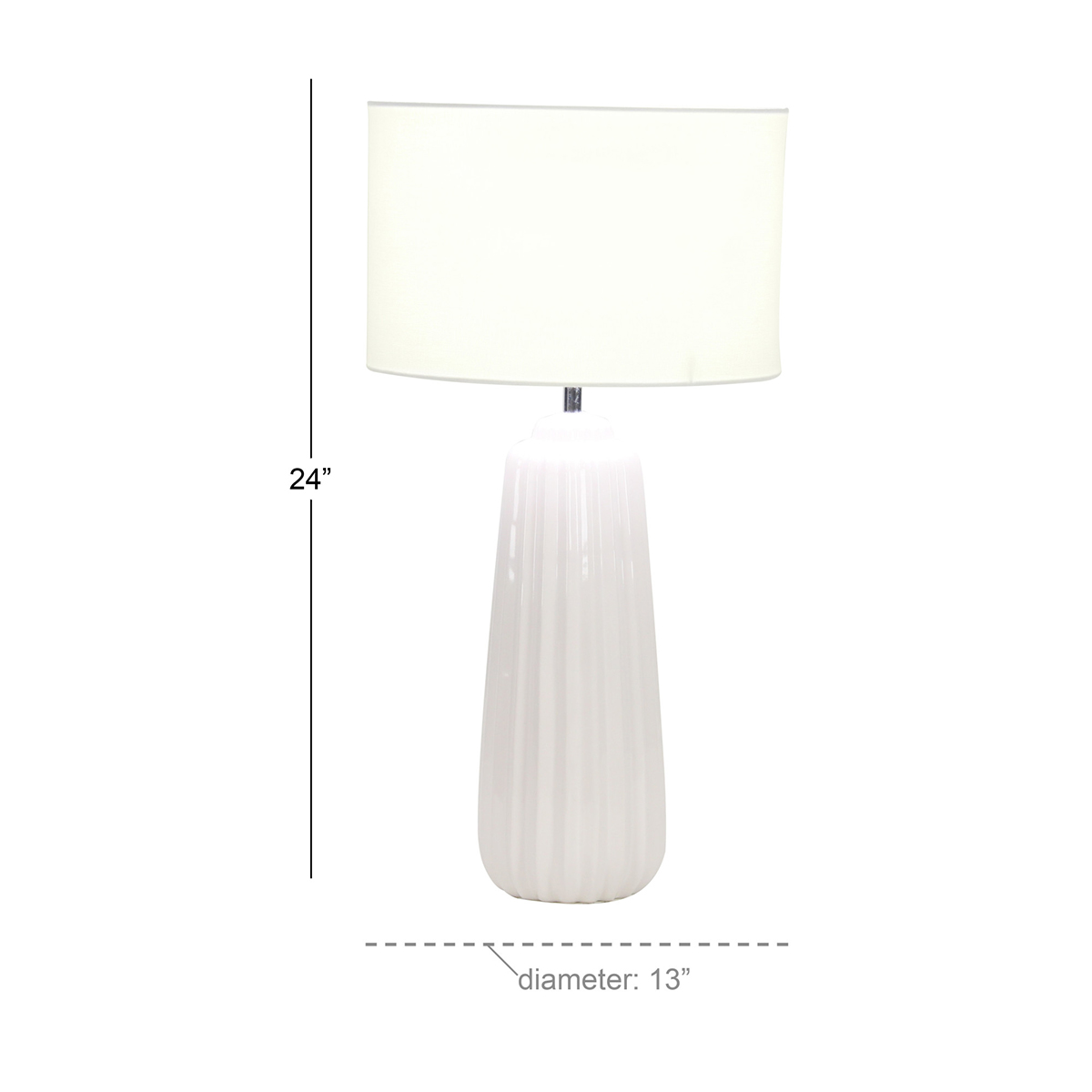 9th & Pike(R) White Stone Traditional Table Lamp