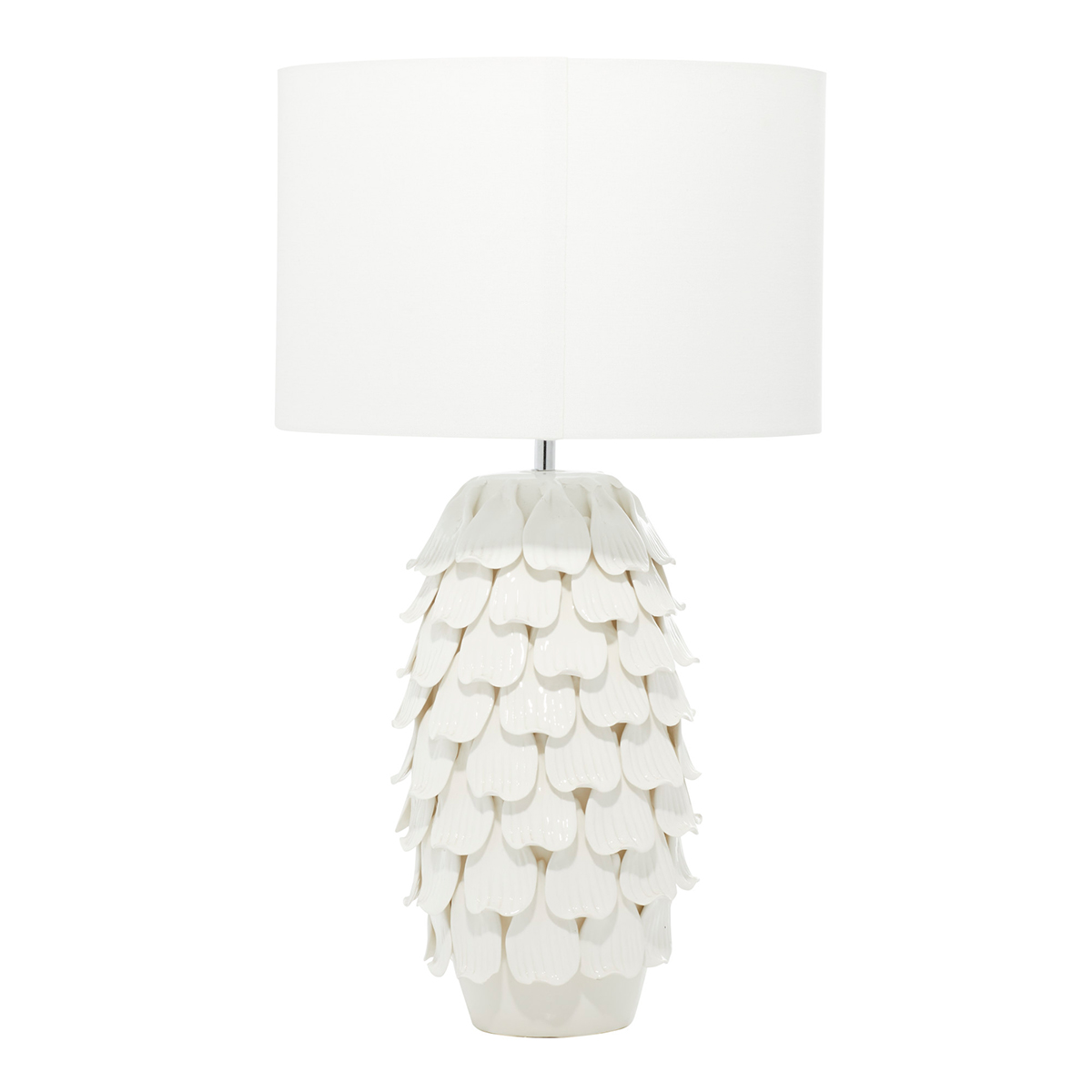 9th & Pike(R) White Ceramic French Country Table Lamp