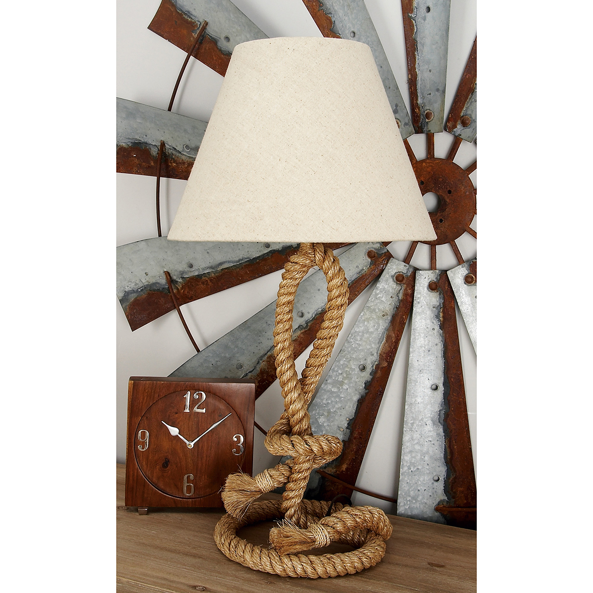 9th & Pike(R) Brown Iron Rustic Table Lamp