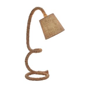 9th & Pike(R) Brown Rope Rustic Desk Lamp