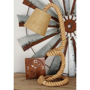 9th & Pike(R) Brown Rope Rustic Desk Lamp alternate view
