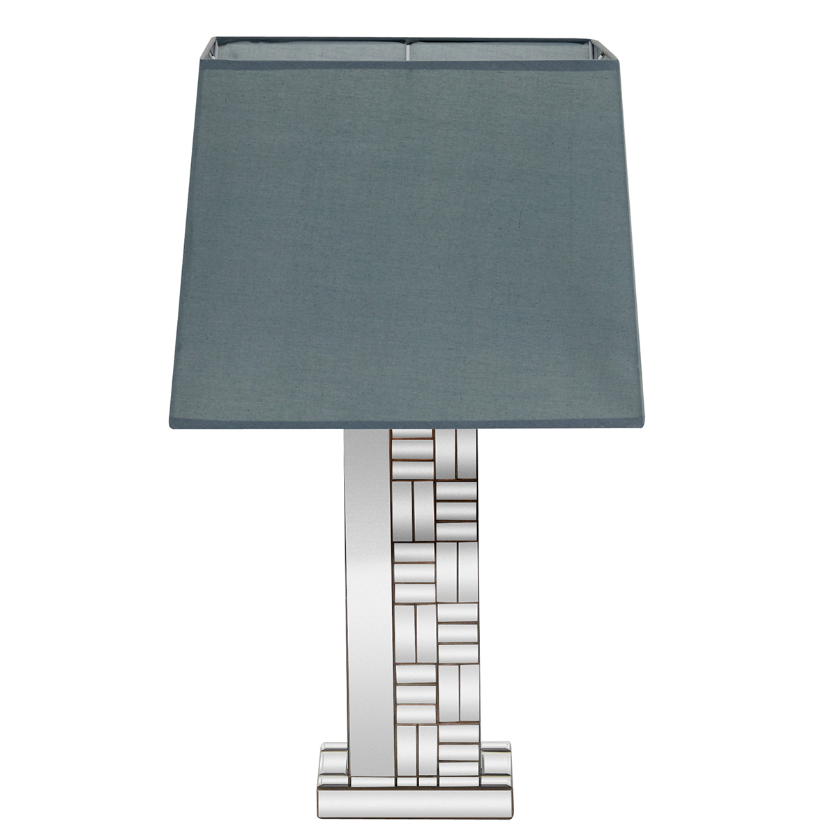 9th & Pike(R) Silver Glass Mirror Glam Table Lamp