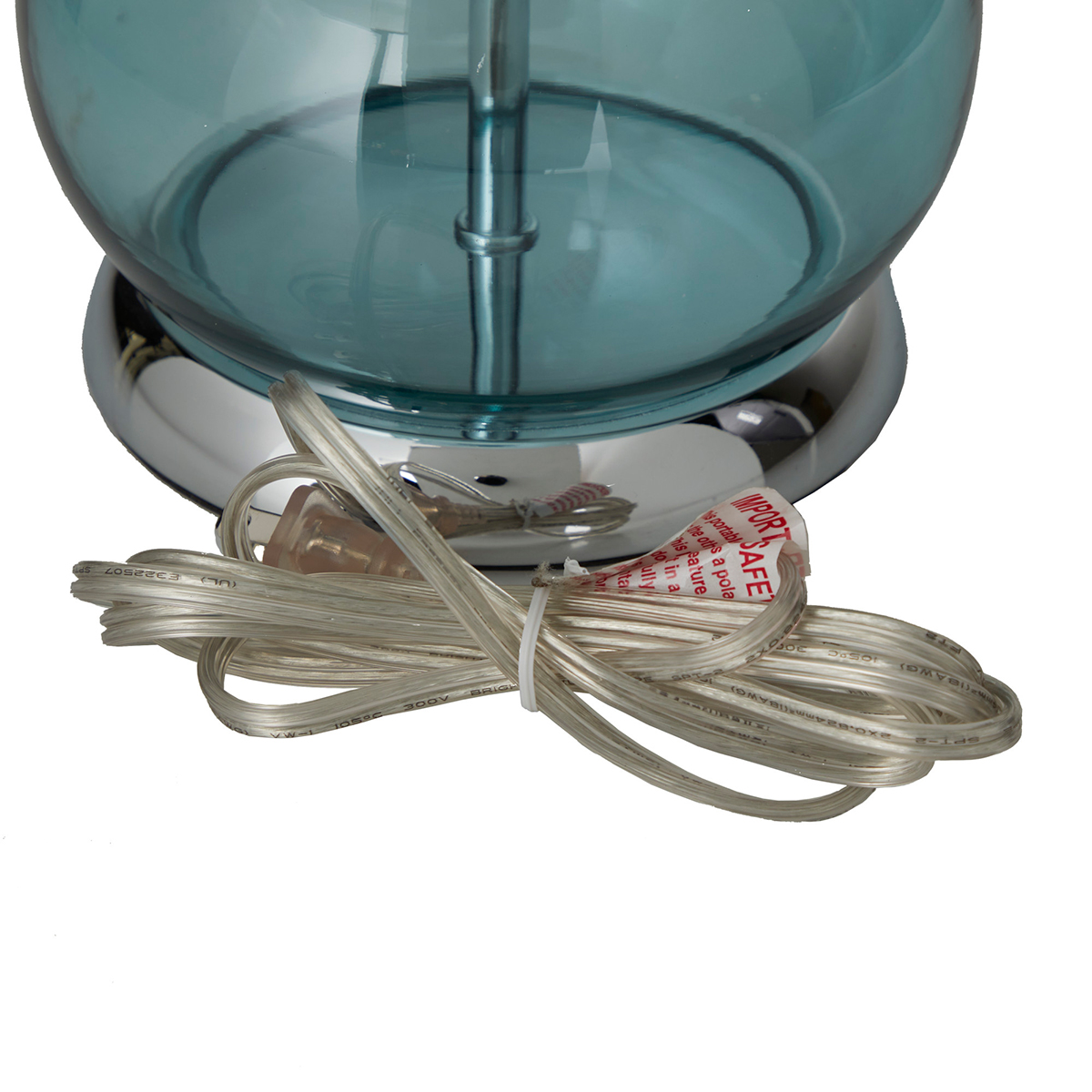 9th & Pike(R) Light Blue Glass Table Lamps - Set Of 2