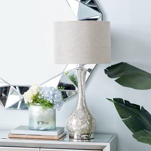 9th & Pike(R) Silver Marbled Glam Table Lamp alternate view