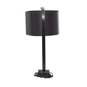 9th & Pike(R) Black Metal Traditional Table Lamp with Fabric Shade alternate view