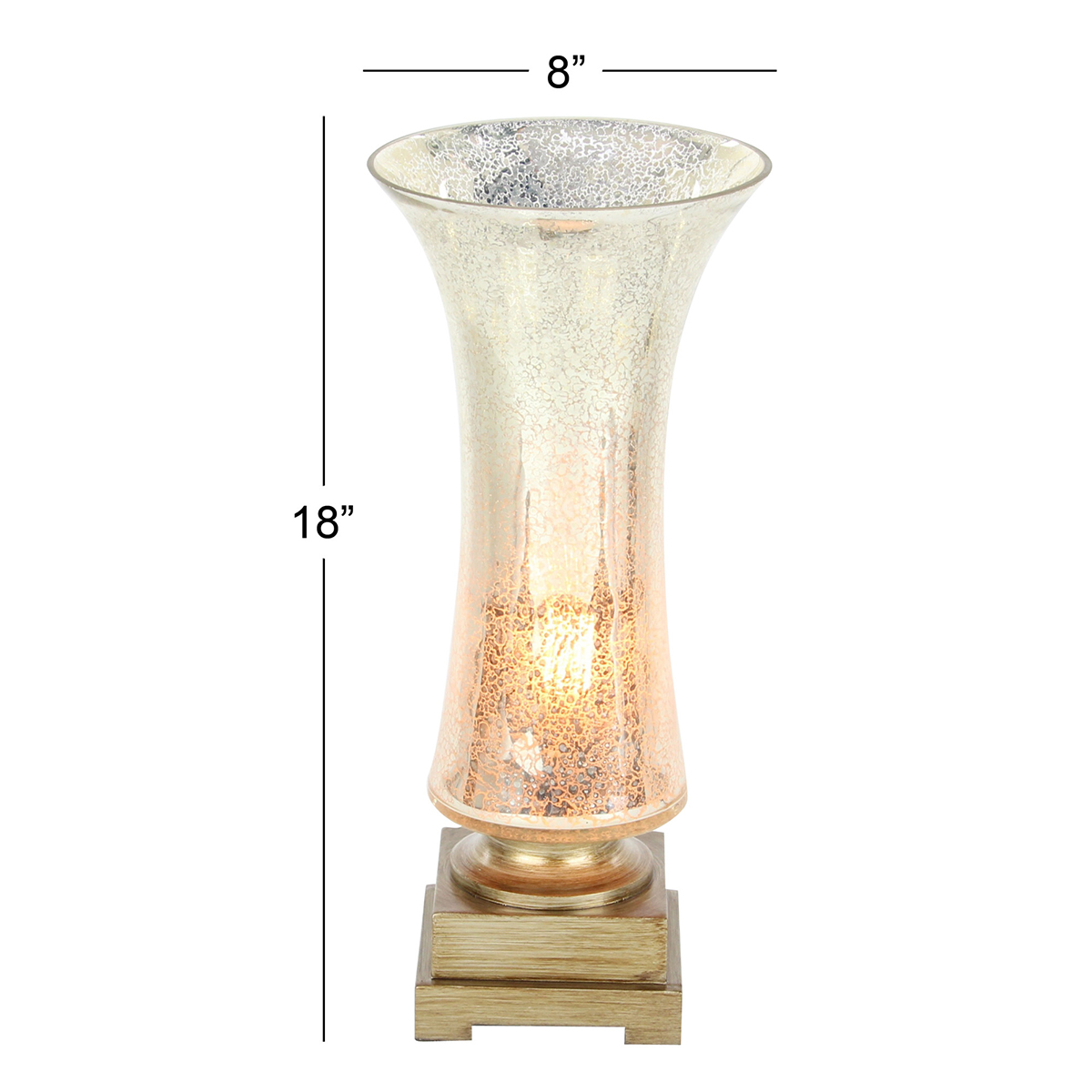 9th & Pike(R) Bell Shaped Glass Uplight - Set Of 2