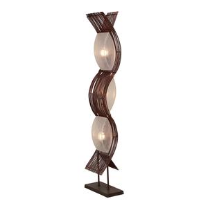 9th & Pike(R) Brown Bamboo Coastal Floor Lamp