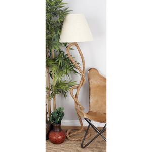 9th & Pike(R) Brown Jute Rustic Floor Lamp alternate view