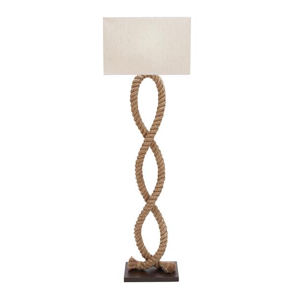9th & Pike(R) Brown Coastal Rustic Floor Lamp